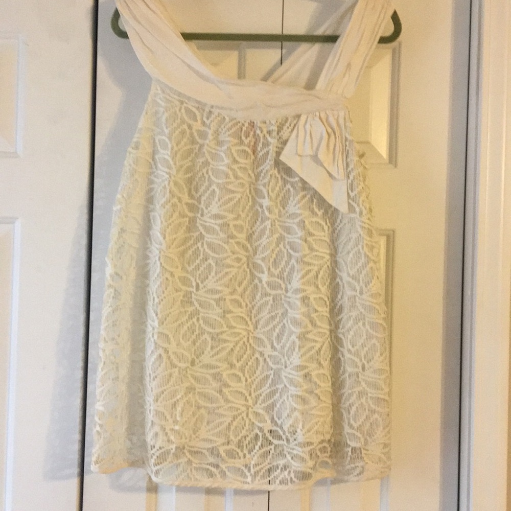 Beautiful BCBGeneration White Lace Blouse